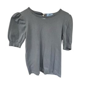 CeCe Gray Puff Sleeve Blouse